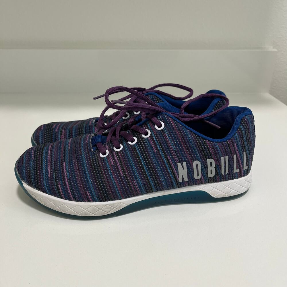 NoBull Purple and Blue Weightlifting Trainer‎ Shoes Size 9